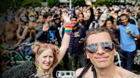 Cyclists strip off as on London streets for the World Naked Bike Ride